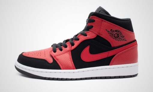 Air Jordan 1 Mid (schwarz / rot) Sneaker