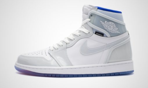 Air Jordan 1 Hi Zoom Air (weiß / grau / blau)