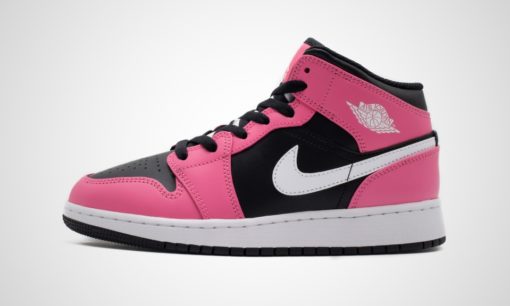 Air Jordan 1 Mid (schwarz / pink) Sneaker