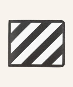 Off-White Saffiano-Geldbörse schwarz