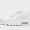 Nike Air Max 90 Leather Kinder - Kinder, White/White/White/Pink Foam