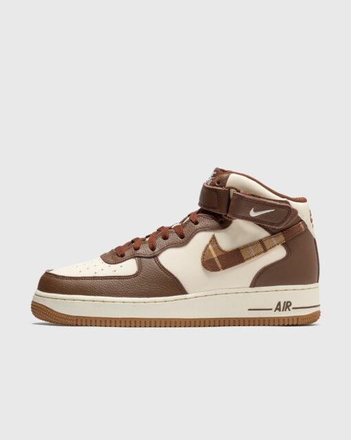 Nike AIR FORCE 1 MID '07 LX 'Brown Plaid' men High-& Midtop Brown|White in Größe:41