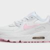 Nike Air Max 90 Leather Kleinkinder, White/White/White/Pink Foam