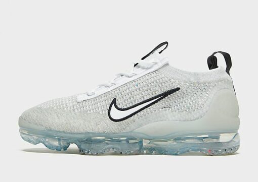 Nike Air VaporMax 2021 Flyknit Herren, White/Black/Metallic Silver/White