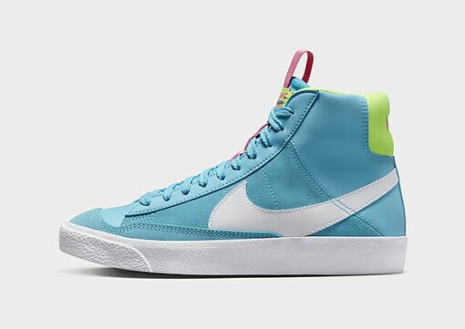 Nike Blazer Mid '77 Kinder, Baltic Blue/Pink Glow/Volt/White