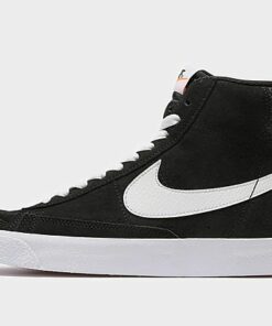 Nike Blazer Mid '77 Suede Kinder, Black/Total Orange/White