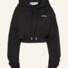 Off-White Cropped-Hoodie schwarz