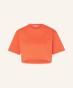 Off-White Cropped-Shirt orange