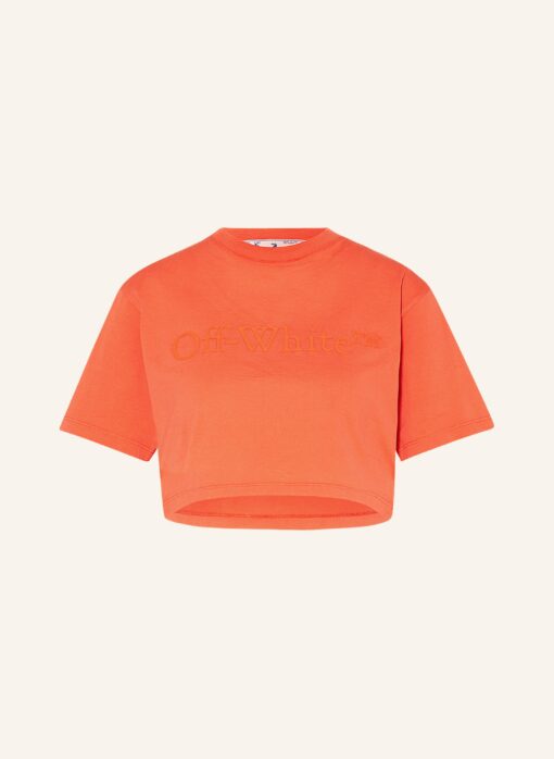 Off-White Cropped-Shirt orange