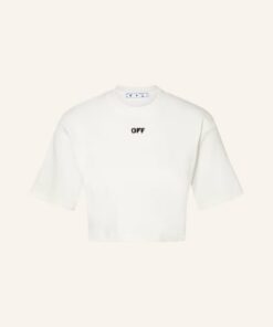 Off-White Cropped-Shirt weiss