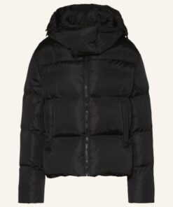 Off-White Daunenjacke mit abnehmbarer Kapuze