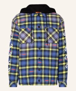 Off-White Flanell-Overshirt blau