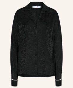 Off-White Jacquard-Bluse schwarz