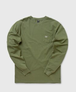 PATTA Basic Washed Pocket Longsleeve T-Shirt men Longsleeves Green in Größe:S