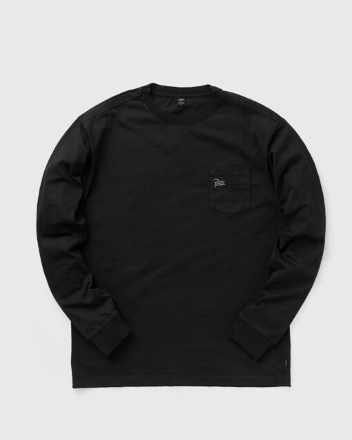 PATTA WASHED POCKET LONGSLEEVE T-SHIRT men Longsleeves Black in Größe:S