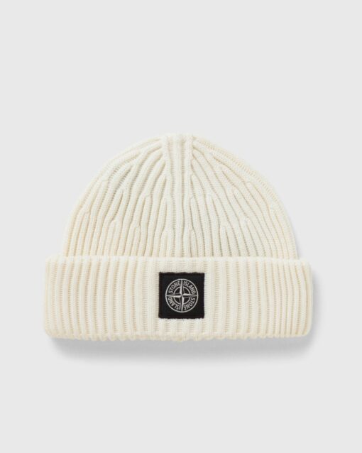 Stone Island Cap Full Rib Wool men Beanies White in Größe:ONE SIZE