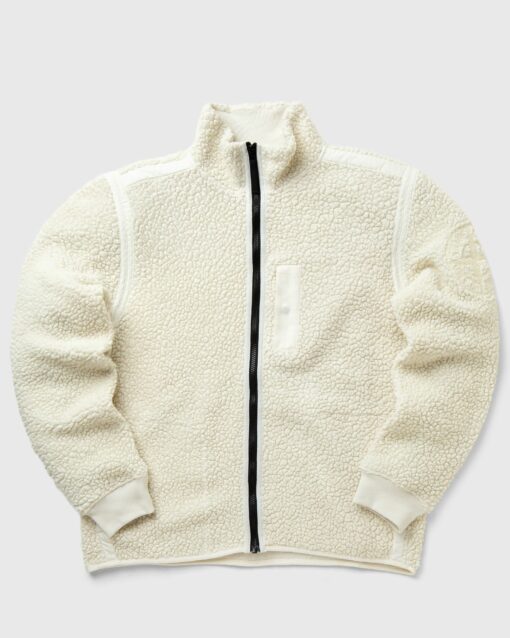 Stone Island Jacket Furry Wool Nylon Fleece men Fleece Jackets White in Größe:XXL