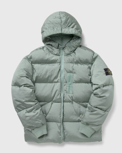 Stone Island Real Down Jacket Nylon Metal In Econyl men Down & Puffer Jackets Green in Größe:XL