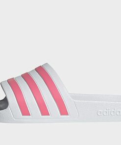 adidas Aqua adilette - Damen, Cloud White / Rose Tone / Cloud White