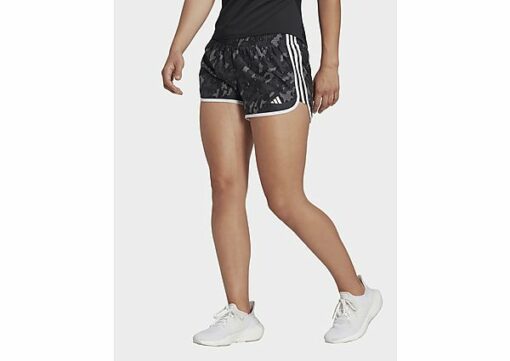 adidas Marathon 20 Camo Running Shorts - Damen, Carbon