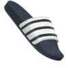 adidas Originals Adilette Badelatschen Weiss Blau