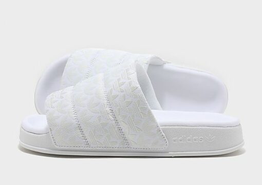 adidas Originals Essential adilette - Damen, Cloud White / Crystal White / Cloud White