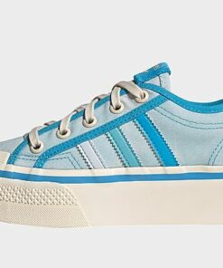 adidas Originals Nizza Platform Schuh, Almost Blue / Sky Rush / Chalk White