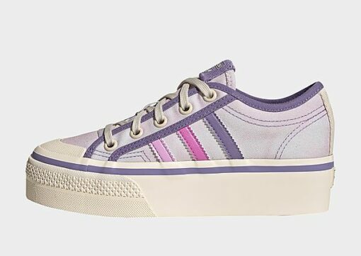 adidas Originals Nizza Platform Schuh, Almost Pink / Pulse Lilac / Wonder White