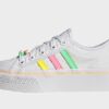 adidas Originals Nizza Platform Schuh, Cloud White / Beam Yellow / Beam Pink