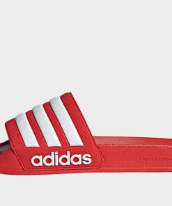 adidas Originals Shower adilette - Damen, Vivid Red / Cloud White / Vivid Red