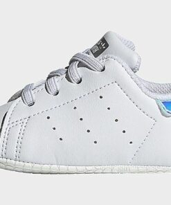 adidas Originals Stan Smith Babyschuh, Cloud White / Cloud White / Silver Metallic