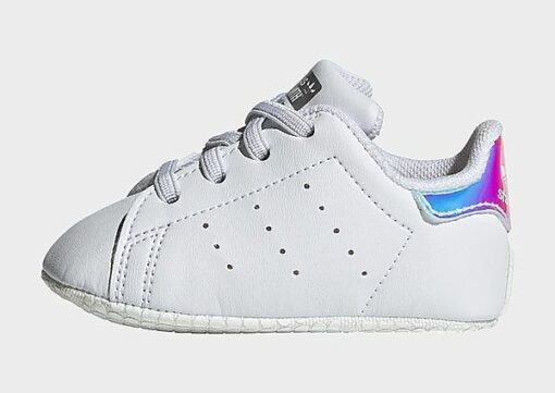 adidas Originals Stan Smith Babyschuh, Cloud White / Cloud White / Silver Metallic