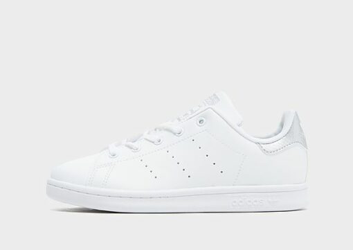 adidas Originals Stan Smith Schuh, Cloud White / Grey Two / Silver Metallic