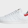 adidas Originals Stan Smith Schuh - Damen, Cloud White / Better Scarlet / Gold Metallic