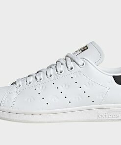 adidas Originals Stan Smith Shoes - Damen, Cloud White / Core Black / Gold Metallic