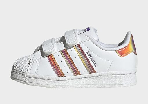 adidas Originals Superstar Schuh, Cloud White / Cloud White / Purple Rush