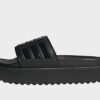 adidas Platform adilette - Damen, Core Black / Core Black / Core Black