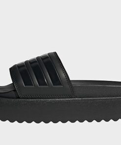 adidas Platform adilette - Damen, Core Black / Core Black / Core Black