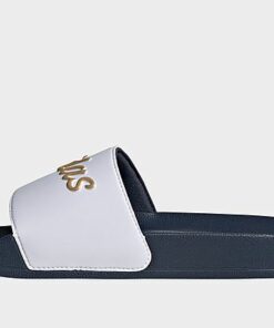 adidas Shower adilette - Damen, Cloud White / Gold Metallic / Shadow Navy