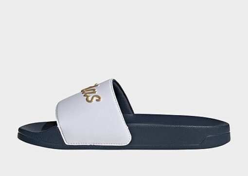 adidas Shower adilette - Damen, Cloud White / Gold Metallic / Shadow Navy