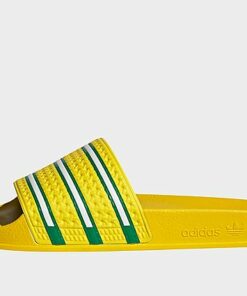 adidas adilette - Damen, Team Yellow / Green / Off White