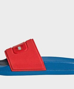 adidas x LEGO Comfort adilette, Red / Core White / Shock Blue