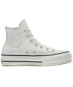 Custom Chuck Taylor All Star Lift Platform Leather By You White