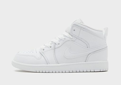 Jordan Air 1 Mid Kleinkinder, White