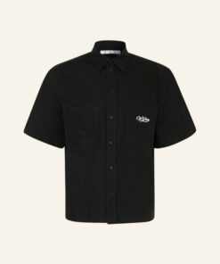 Off-White Kurzarm-Hemd Comfort Fit schwarz