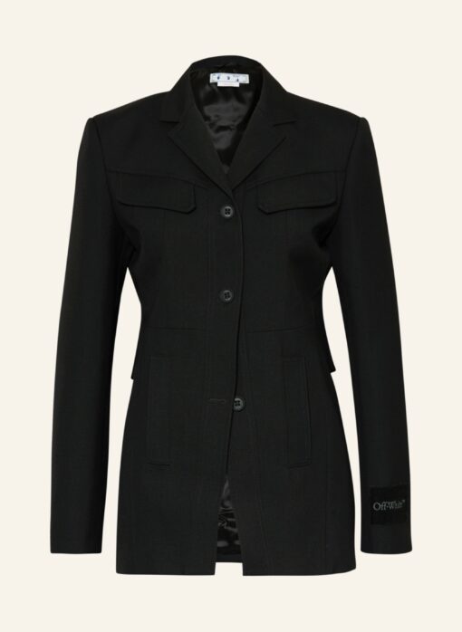Off-White Longblazer schwarz