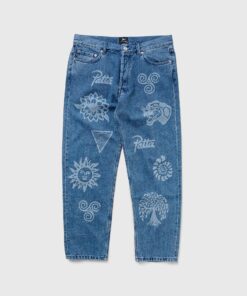 PATTA HOPE LOVE PEACE DENIM PANTS men Jeans Blue in Größe:L