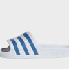 adidas Aqua adilette - Damen, Cloud White / Blue Fusion Met. / Cloud White