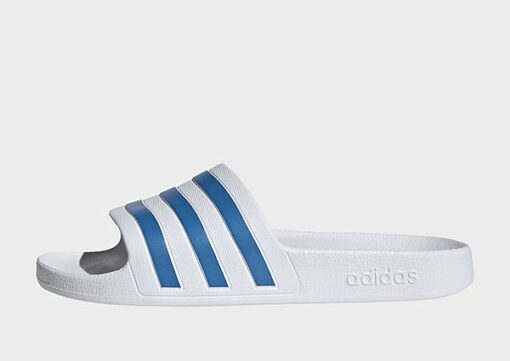 adidas Aqua adilette - Damen, Cloud White / Blue Fusion Met. / Cloud White