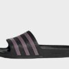 adidas Aqua adilette - Damen, Core Black / Matt Purple Met. / Core Black